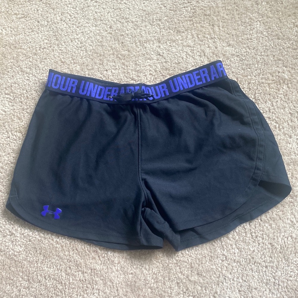Black shorts, tie front, no pockets